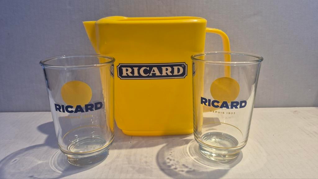 Ricard setje (Y), Verzamelen, Ophalen of Verzenden, Borrel- of Shotglas