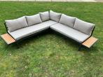 Loungeset Japandi teak hardhout, Tuin en Terras, Ophalen, 5 zitplaatsen, Teakhout, Zo goed als nieuw
