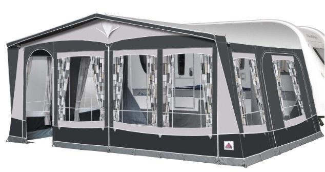 Dorema Royal 350 (extra diep) voortent grijs omloopmaat 9, Caravans en Kamperen, Voortenten en Luifels, Gebruikt, Dorema, Ophalen