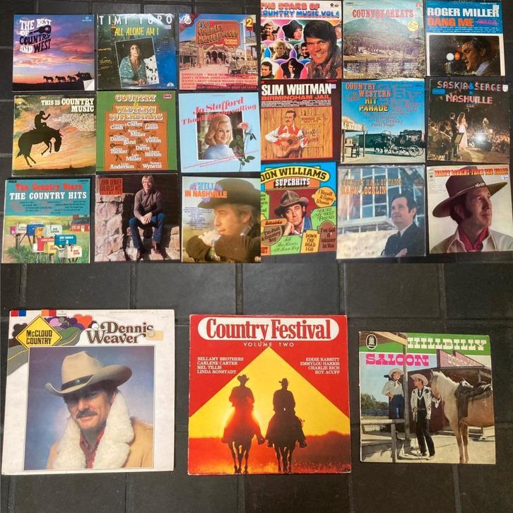 Partij ouderwetse country & western LP's vinyl jaren 60 70, Cd's en Dvd's, Vinyl | Country en Western, Gebruikt, Overige formaten