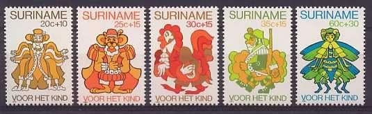 Suriname 224/8 postfris Kinderpostzegels 1980, Postzegels en Munten, Postzegels | Suriname, Ophalen of Verzenden, Postfris