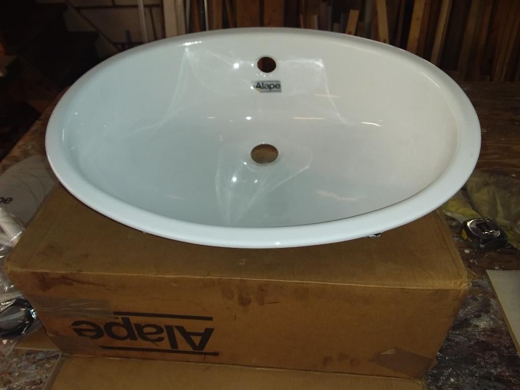 Alape inbouw waskom ovaal, wit, nieuw, Doe-het-zelf en Verbouw, Ophalen, Nieuw, Steen, Wastafel