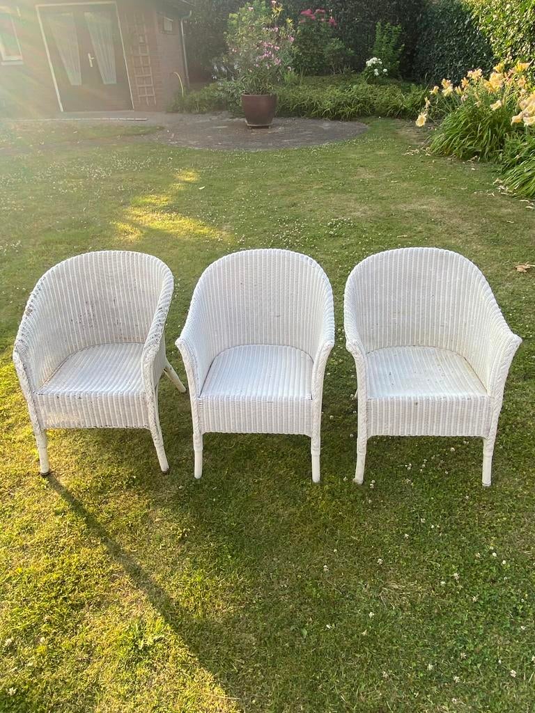 Lloyd Loom Tuin Stoelen - 3 beschikbaar, Ophalen, Gebruikt, Overige materialen