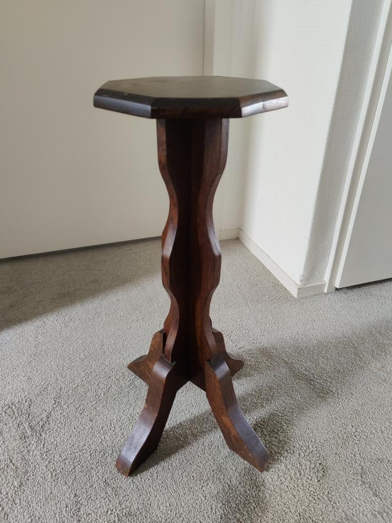 Planten- / vaas tafeltje, klassiek eiken, Ophalen, Gebruikt, Hout