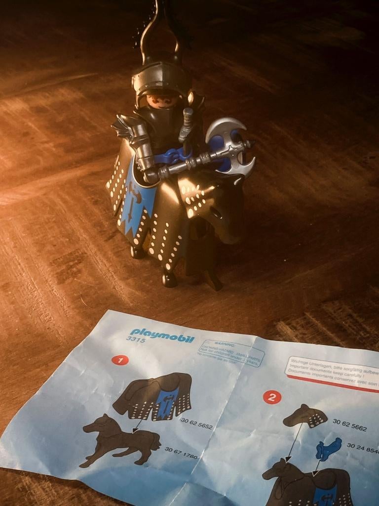 Playmobil ridder met paard 3315, Ophalen of Verzenden, Zo goed als nieuw, Complete set