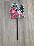 Bord, its a girl, geboorte bord voor een meisje, Ophalen of Verzenden, Nieuw, Geboortebord