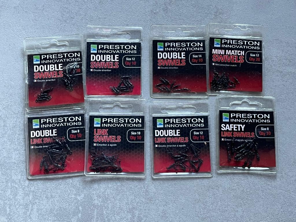 adv 190 / NIEUW mixset 8 pakjes diverse swivels PRESTON, Ophalen of Verzenden, Nieuw, Overige typen
