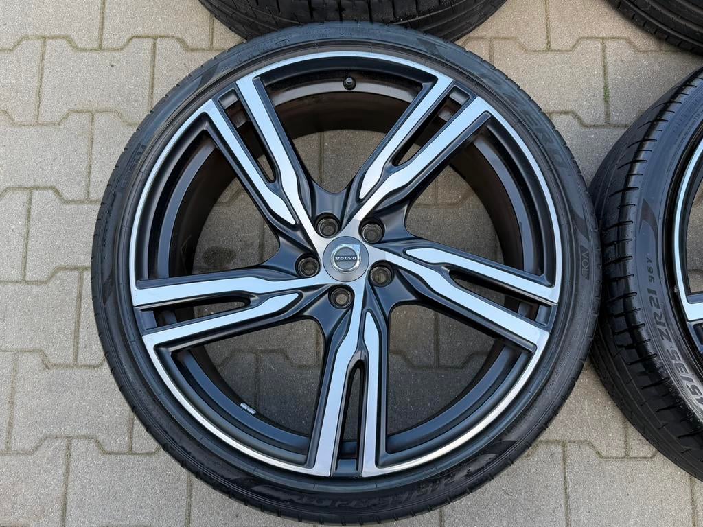 21” INCH ORIGINELE VOLVO VELGEN V90 S90 5X108 2-TONE ZOMER, 245 mm, Banden en Velgen, Zomerbanden, 21 inch