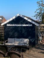 Gratis - Robuuste houten schuur met pannendak, Tuin en Terras, Ophalen, Gebruikt, Hout, Overige typen