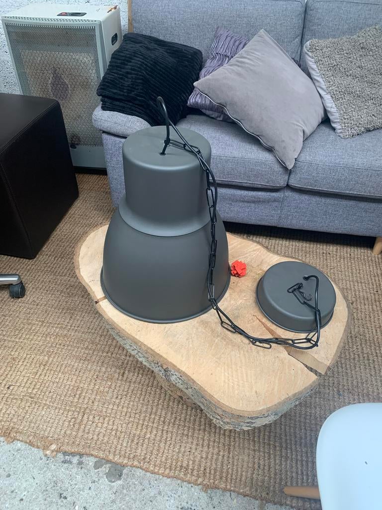 Degelijke metalen hanglamp - Mooi design, Ophalen of Verzenden, Gebruikt, Metaal, Minder dan 50 cm