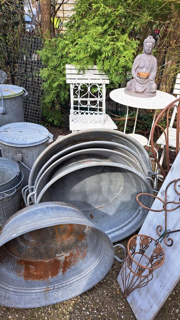 Grote zinken teillen, Antiek en Kunst, Ophalen