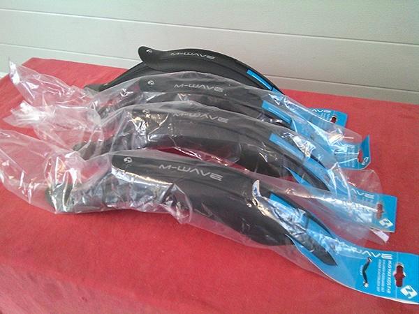 Spatborden-set M-Wave (1 voor voorwiel, 1 voor achterwiel), Fietsen en Brommers, Fietsonderdelen, Nieuw, Spatbord, Ophalen of Verzenden