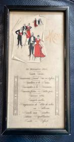 Menu kaart vintage, Antiek en Kunst, Ophalen of Verzenden