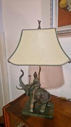 Bronzen lampvoet Indra op Airavata, Ophalen of Verzenden, Gebruikt, Metaal, Oosters