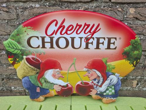 nieuw reclamebord Cherry Chouffe, Verzamelen, Biermerken, Nieuw, Reclamebord, Plaat of Schild, Overige merken, Ophalen of Verzenden