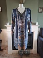 K-Design K Design blauwe mooie hals steentjes jurk XXL, Kleding | Dames, Maat 38/40 (M), K-design, Zo goed als nieuw, Knielengte