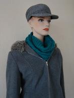 leuke grijze pet zwart wit voor de herfst winter, Ophalen of Verzenden, Zo goed als nieuw, One size fits all, Pet