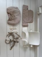 Stokke Tripp Trapp babyset, tuigje en kussens, Ophalen of Verzenden, Gebruikt, Meegroeistoel, Stoelverkleiner