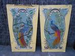 2 x panelen kermisattractie (1910-1930) art deco / nouveau, Verzenden