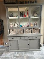 Mooie vitrinekast met opbergruimte en verlichting, Gebruikt, 100 tot 150 cm, Ophalen of Verzenden, Met lade(s)