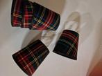 MINI LAMPEKAPJES / KNIJPKAPJES / KROONLUCHTER TARTAN 3X, Huis en Inrichting, Lampen | Lampenkappen, Nieuw, Ophalen of Verzenden