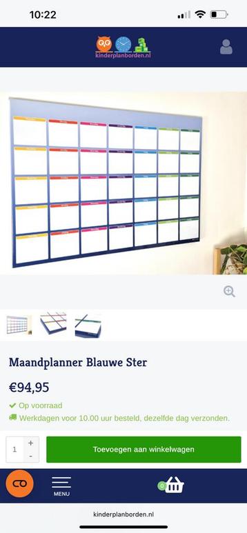 Planbord kinderplanborden beschikbaar voor biedingen