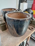 Set van 2 Aardewerk Plantenpotten, Ophalen, Gebruikt, Minder dan 60 cm, Rond