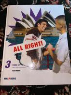 All Right! Engels VMBO-GT 3 - Textbook, Boeken, Ophalen of Verzenden, Zo goed als nieuw, VMBO, Engels