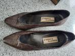 LEREN SCHOENEN, ROBERTO D'ANGELO, MAAT 38 1/2  MET LEREN ZOO, Kleding | Dames, Schoenen, Ophalen of Verzenden, Gedragen, Zwart