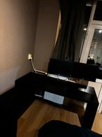 IKEA Malm bureau met uittrekbaar blad - zwart, Huis en Inrichting, Ophalen, Gebruikt, 100 tot 150 cm, Minder dan 100 cm