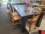 Grote zwarte eettafel 200 x 100 x 79, Ophalen, Ceintuurbaan Noord 112-b Roden, 200 cm of meer, Zo goed als nieuw