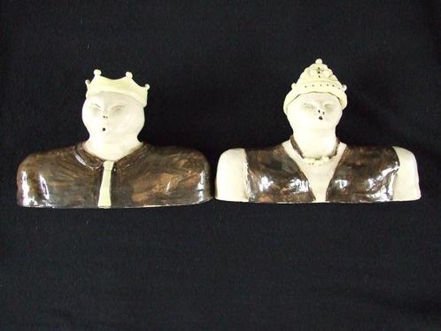 Beelden van Koning en Koningin Grappig stel!, Antiek en Kunst, Kunst | Beelden en Houtsnijwerken, Ophalen of Verzenden