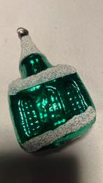 Vintage antieke kerstbal, kerkje groen, Diversen, Kerst, Ophalen of Verzenden, Gebruikt