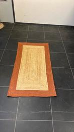 Jute vloerkleed rechthoek- 80x150cm - bruine rand, Nieuw, Natuurlijk, 150 tot 200 cm, Bruin
