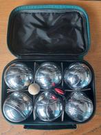 Jeu de Boules set (6 verchroomde metalen boules+but+touw), Ophalen of Verzenden, Zo goed als nieuw, Overige typen
