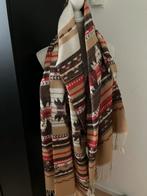 Nieuw/bruin bewerkte sjaal/H&M met franje, Kleding | Dames, Ophalen of Verzenden, Zo goed als nieuw, Maat 46/48 (XL) of groter