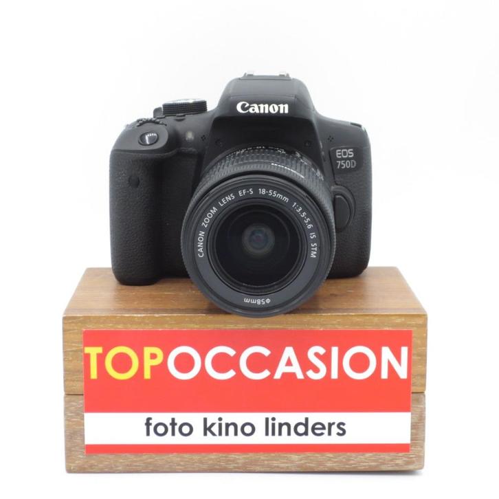 OCCASION: CANON EOS 750D + EF-S 18-55mm IS STM, Audio, Tv en Foto, Fotocamera's Digitaal, Zo goed als nieuw, Spiegelreflex, Canon