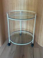 Post-moderne trolley, Huis en Inrichting, Tafels | Bijzettafels, Minder dan 55 cm, Gebruikt, Metaal of Aluminium, Ophalen of Verzenden