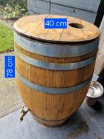 Houten Regenton met Kraan, Tuin en Terras, Ophalen, Gebruikt, Met kraantje, 75 tot 150 liter