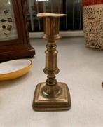 Kandelaar antieke 18e eeuwse koperen bronzen kandelaar, Ophalen of Verzenden