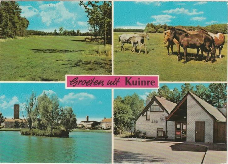 KUINRE Landschappen Rivier Paarden Groeten, Verzamelen, Ansichtkaarten | Nederland, Gelopen, Overijssel, 1980 tot heden, Verzenden