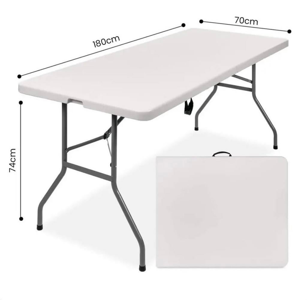 Inklaptafel te huur - 180cm lang, Huis en Inrichting, Tafels | Eettafels, Gebruikt, 50 tot 100 cm, 150 tot 200 cm, Vijf personen of meer