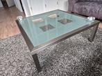 Moderne Salontafel met Glas en Metalen Frame, Huis en Inrichting, Tafels | Salontafels, Ophalen, 50 tot 100 cm, Vierkant, 50 tot 100 cm