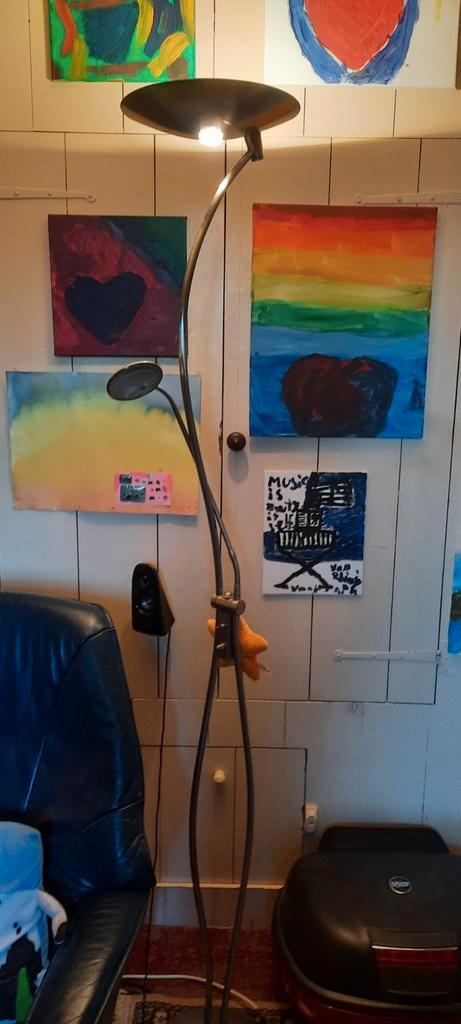 vloerlamp dimbaar met halogeen verlichting plafond leeslamp, Huis en Inrichting, Lampen | Vloerlampen, Zo goed als nieuw, 150 tot 200 cm