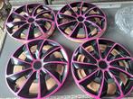 15inch rose/cerise kleur met zwart wieldoppen, Ophalen of Verzenden, Nieuw