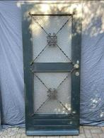 Houten donkergroene merbau voor en achterdeur, Gebruikt, Ophalen of Verzenden, Buitendeur, 200 tot 215 cm