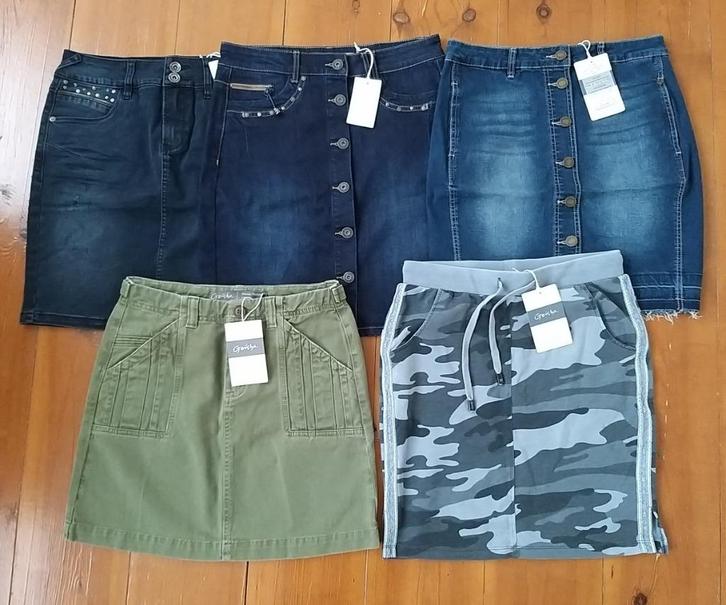 Pakket set 5 nieuwe jeans mini rokken rokjes S 36 *twv €350*, Kleding | Dames, Dames-kledingpakketten, Nieuw, Maat 36 (S), Ophalen of Verzenden