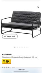 IKEA Hammarn slaapbank, Huis en Inrichting, Slaapkamer | Slaapbanken, 120 cm, Ophalen of Verzenden, Zo goed als nieuw, Zwart