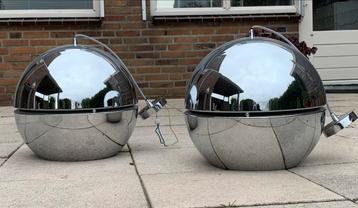 Set van 2 vintage bolvormige lampen beschikbaar voor biedingen