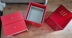 2x Rode Expedit inzet lade +1x transparante lekman  krat, Huis en Inrichting, Kasten | Lockerkasten, Ophalen of Verzenden, Gebruikt